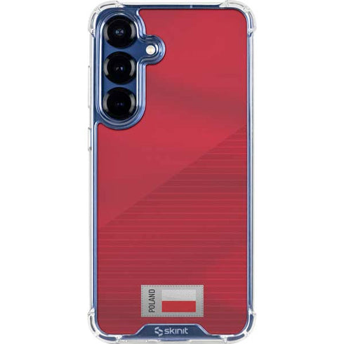 Poland Soccer Flag Galaxy S25 Clear Case